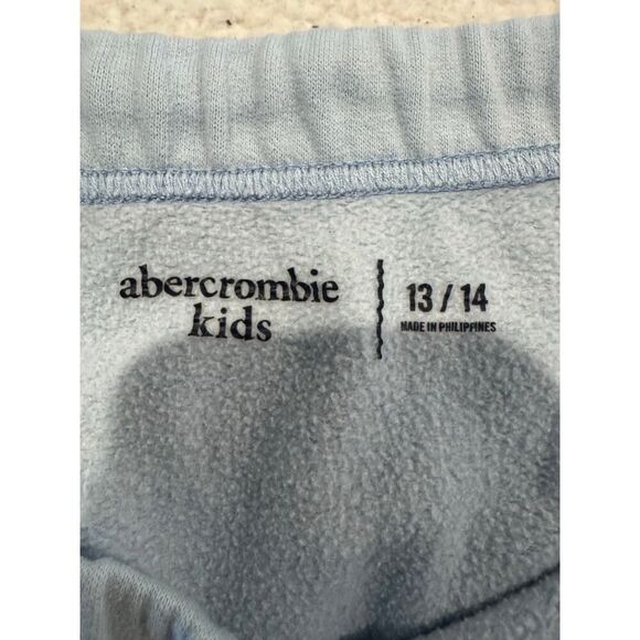 Abercrombie Kids Size 13/14 Fleece Sweatpants Light Blue - Picture 4 of 4